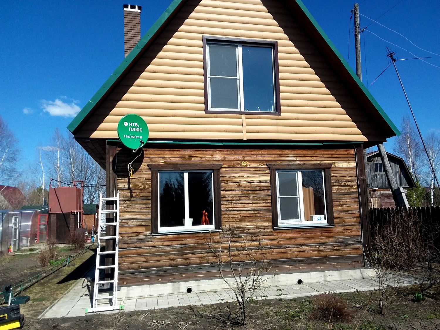 Комплект НТВ плюс Восток установлен в Колыванском районе новосибирской области в садовом товариществе  Надежда/